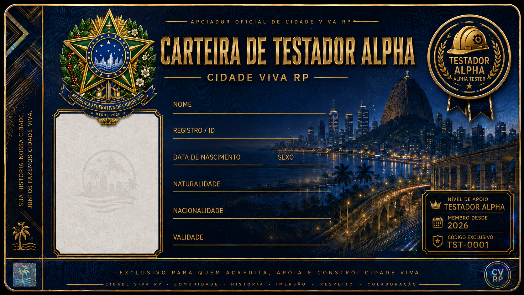 Carteira de Testador Alpha