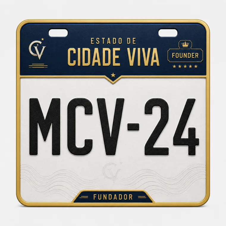 Placa Fundador · moto
